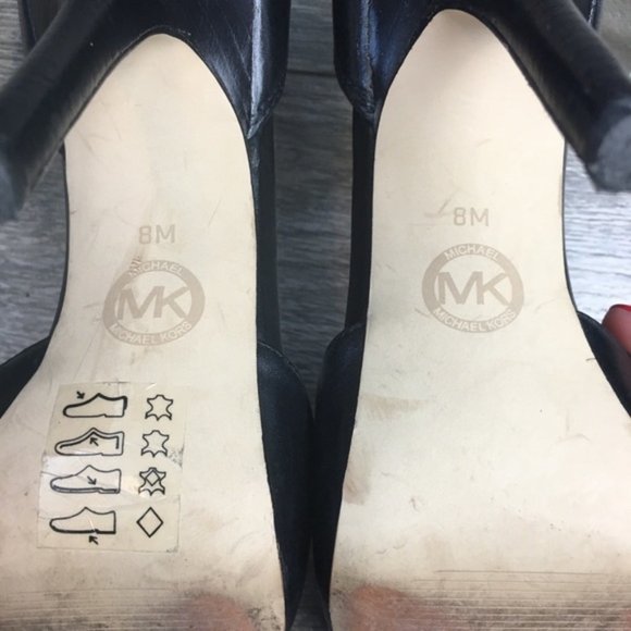 MICHAEL KORS Black Leather Zady Ankle Strap Heels - Picture 2 of 13